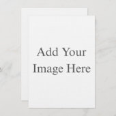 オリジナルデザインのホワイト 招待状 (正面/裏面)