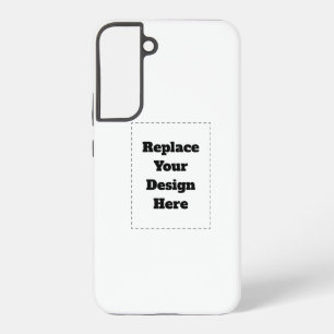 オリジナルデザインのホワイト SAMSUNG GALAXY S22+ケース