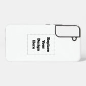 オリジナルデザインのホワイト SAMSUNG GALAXYケース (裏面横)