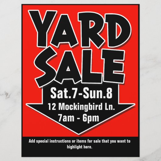 オリジナルデザインの庭先セール・チラシ/ポスター チラシ (正面)