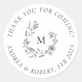 オリジナルデザインの感謝の気持ちを表すステッカー ラウンドシール