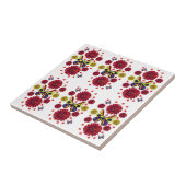 オリジナルデザインの春の蝶の花柄ギフト  タイル (側面)