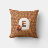 オリジナルデザインの母・祖母の誕生日ギフト 秋の花柄 クッション (正面)