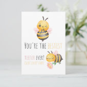 オリジナルデザインの水彩画のハチの先生への感謝のカード サンキューカード (スタンド正面)