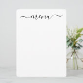 オリジナルデザインの白いメニューを作成 メニュー (スタンド正面)