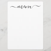 オリジナルデザインの白いメニューを作成 メニュー (正面)