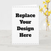 オリジナルデザインの白 カード (黄色い花)