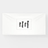 オリジナルデザインの白 横断幕 (横)