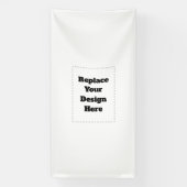 オリジナルデザインの白 横断幕 (縦)