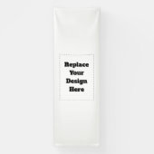 オリジナルデザインの白 横断幕 (縦)