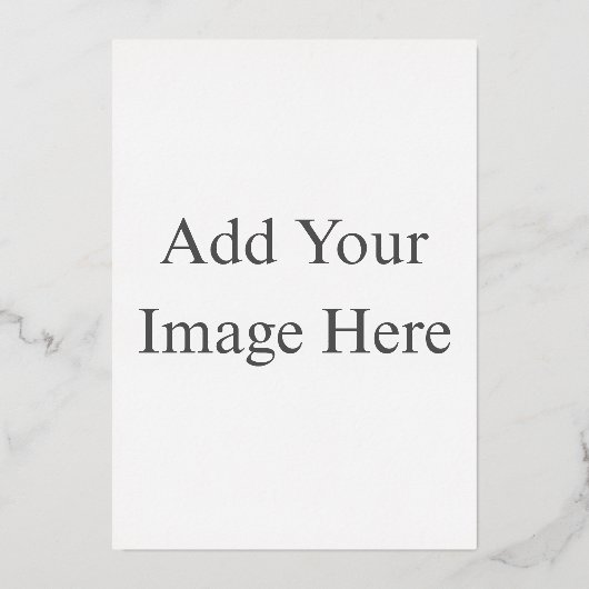 オリジナルデザインの白 箔招待状 (正面)