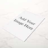 オリジナルデザインの白 箔招待状 (回転した状態)