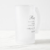 オリジナルデザインの礼儀係用マグカップ フロストグラスビールジョッキ (正面右)