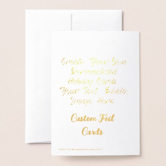 オリジナルデザインの箔押しカードを作成しよう 箔カード (裏面封筒付き)