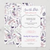 オリジナルデザインの結婚式「Save the Date」招待状 招待状 (正面/裏面)