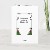 オリジナルデザインの記念日カード - ヒマワリ カード (裏面)