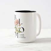 オリジナルデザインの陶器コーヒーマグ ツートーンマグカップ (正面右)