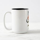 オリジナルデザインの陶器コーヒーマグ ツートーンマグカップ (左)