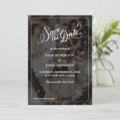 オリジナルデザインの3枚写真コラージュ Save The Dateを作成 招待状 (スタンド正面)