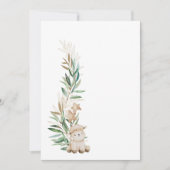 オリジナルデザインのSweet Little Lambグリーンを追加 招待状 (正面)