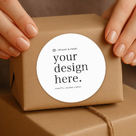 オリジナルデザインをアップロードして3インチ丸型ステッカーを作成 ラウンドシール