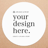 オリジナルデザインをアップロードして3インチ丸型ステッカーを作成 ラウンドシール