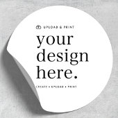 オリジナルデザインをアップロードして3インチ丸型ステッカーを作成 ラウンドシール