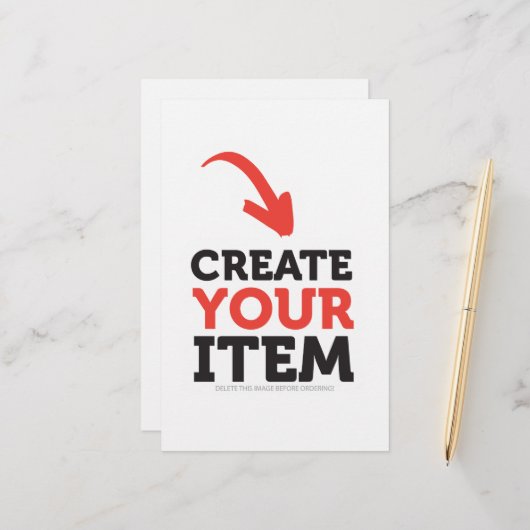 オリジナルデザインをアップロードしてCREATE-YOUR-OWN 便箋 (正面/裏面インサイチュ)