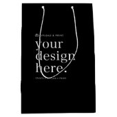 オリジナルデザインをアップロード ミディアムペーパーバッグ (正面)