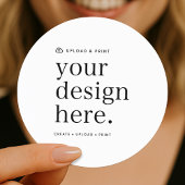 オリジナルデザインをアップロード 1.5インチ丸型ステッカー ラウンドシール