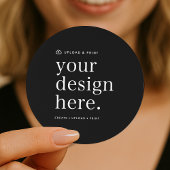 オリジナルデザインをアップロード 1.5インチ丸型ステッカー ラウンドシール