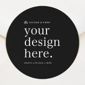 オリジナルデザインをアップロード 1.5インチ丸型ステッカー ラウンドシール