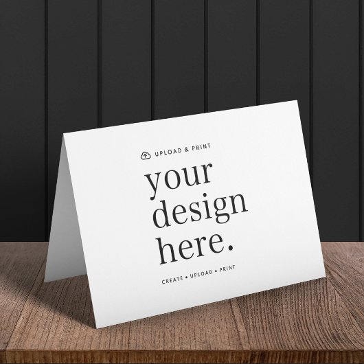 オリジナルデザインをアップロード 5" x 7" 折りたたみカード サンキューカード