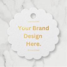 オリジナルデザインを作成して印刷するアルミ箔タグ