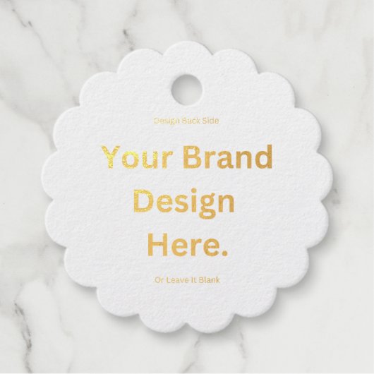 オリジナルデザインを作成して印刷するアルミ箔タグ フェイバータグ (正面)