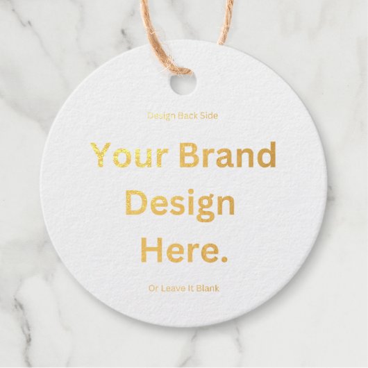 オリジナルデザインを作成して印刷するアルミ箔タグ フェイバータグ (正面)