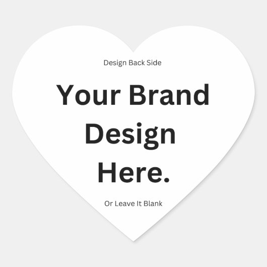 オリジナルデザインを作成して印刷する ハートシール (正面)