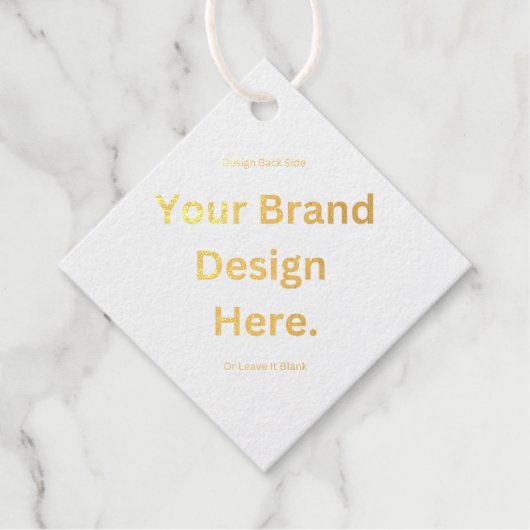 オリジナルデザインを作成して、ホイル フエイバータグを印刷 フェイバータグ (正面)