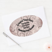 オリジナルデザインを作成 楕円形シール (封筒)