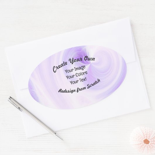 オリジナルデザインを作成 楕円形シール (封筒)