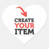 オリジナルデザインを アップロードして オーダーメイドのDIYを作成しよう ハートシール (正面)