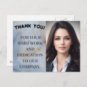 オリジナルデザイン可能！輝くスター社員ポストカード ポストカード (正面/裏面)