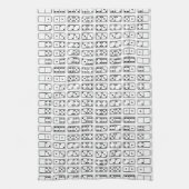 オリジナルデザイン白黒Dominoシンボル キッチンタオル (縦)