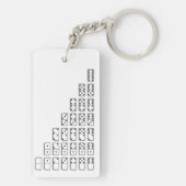 オリジナルデザイン白黒Dominoシンボル キーホルダー (裏面)