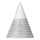 オリジナルデザイン白黒Dominoシンボル パーティーハット (左)