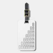 オリジナルデザイン白黒Dominoシンボル ラゲッジタグ (正面縦)