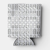 オリジナルデザイン白黒Dominoシンボル 缶クーラー (正面)