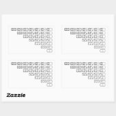 オリジナルデザイン白黒Dominoシンボル 長方形シール (シート)