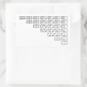 オリジナルデザイン白黒Dominoシンボル 長方形シール (バッグ)