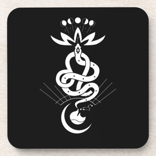 オリジナルデザイン2025ヘビ印刷ライオン コースター (正面)